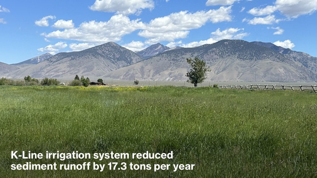 K-Line irrigation system restored meadow and pasture habitat on the O'Neal ranch. 
