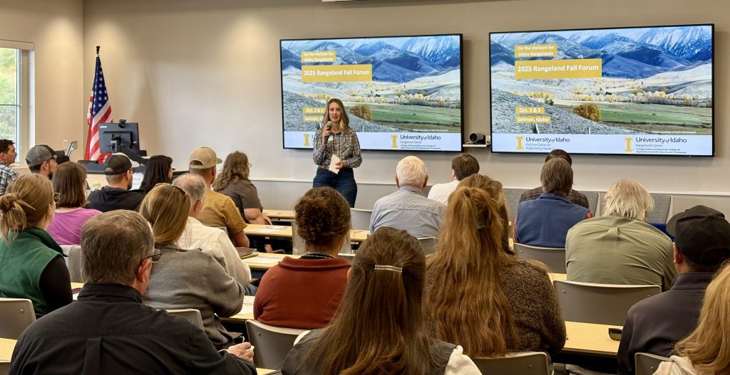 Tori speaks at the University of Idaho Fall Forum meeting 