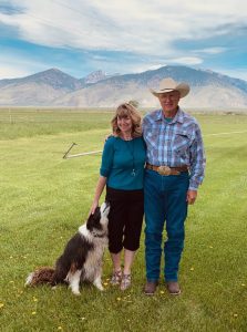 Tori's Mom and Dad at their ranch in the Pahsimeroi Valley